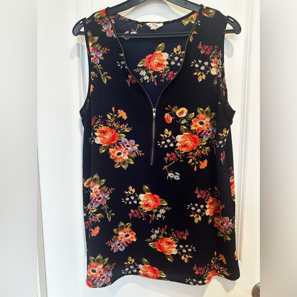 Sleeveless shirt for summer or under a jacket or blazer.
